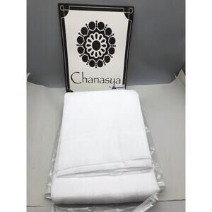 Chanasya Premium Waves Voile Sheer Curtains 2-Panel Curtain 52" x 63" White READ